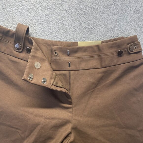 Boutique Essentials Brown Dress‎ Pants Size 8 Wide Leg,Cotton,Zipper - Picture 13 of 15